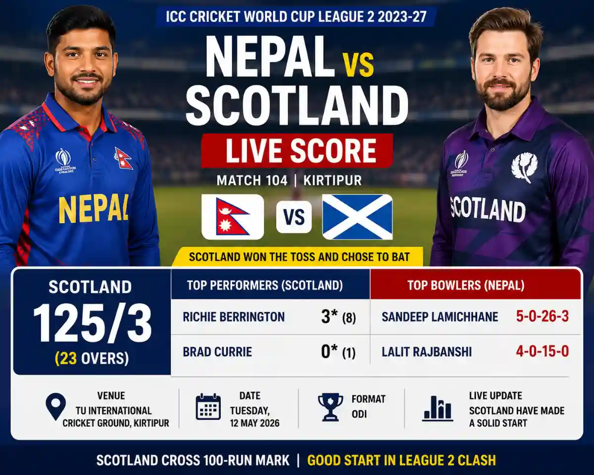 Nepal vs Scotland LIVE Score