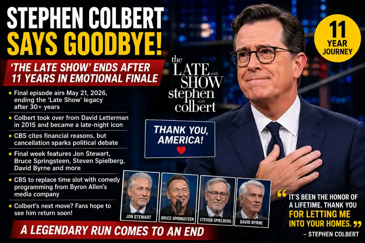 Stephen Colbert bids farewell to America