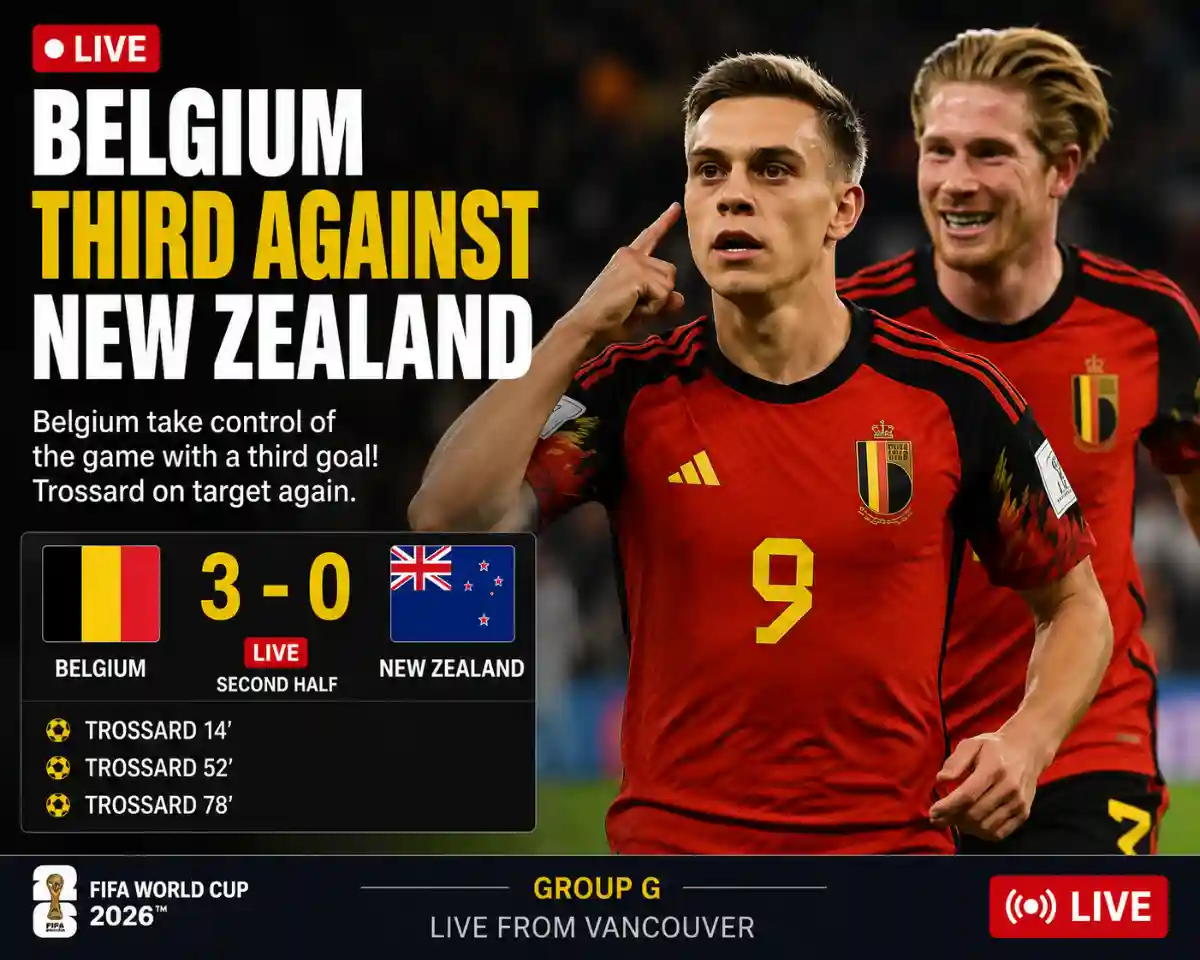 Belgium third against New Zealand live